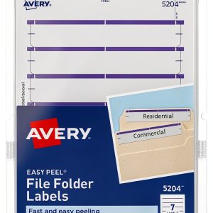 Avery File Folder Labels 4x6 Easy Peel Purple – 252 Labels 5204-0