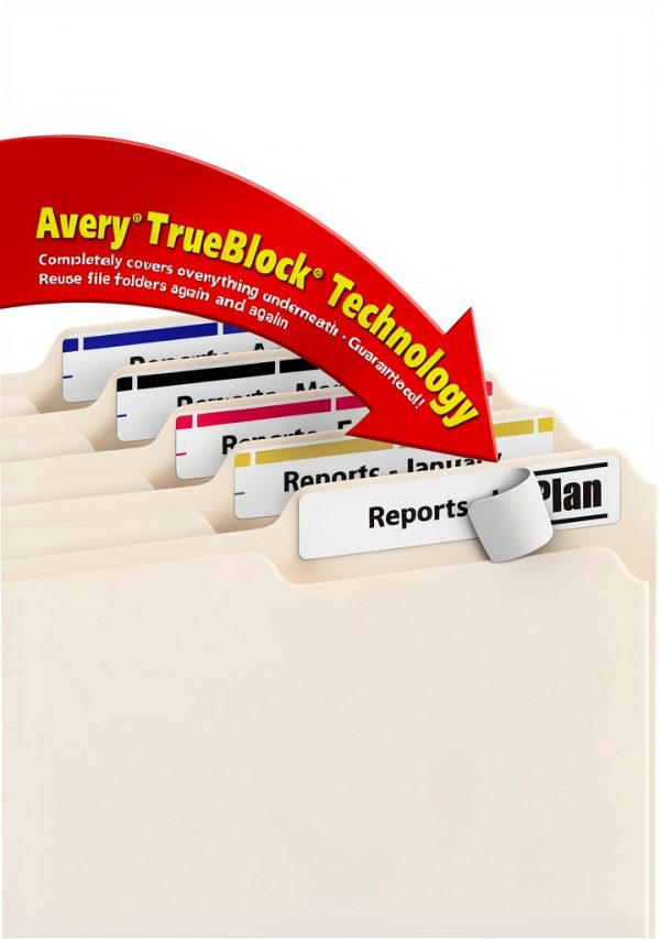 Avery 5266 Permanent Filing Labels 750 Pack – TrueBlock Colors-4